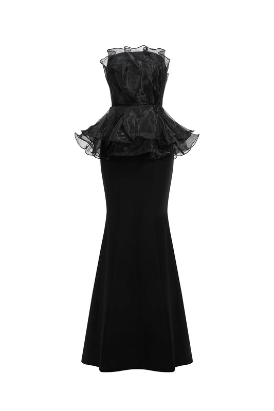 Oria Sleeveless Fishtail Bandage Maxi Dress