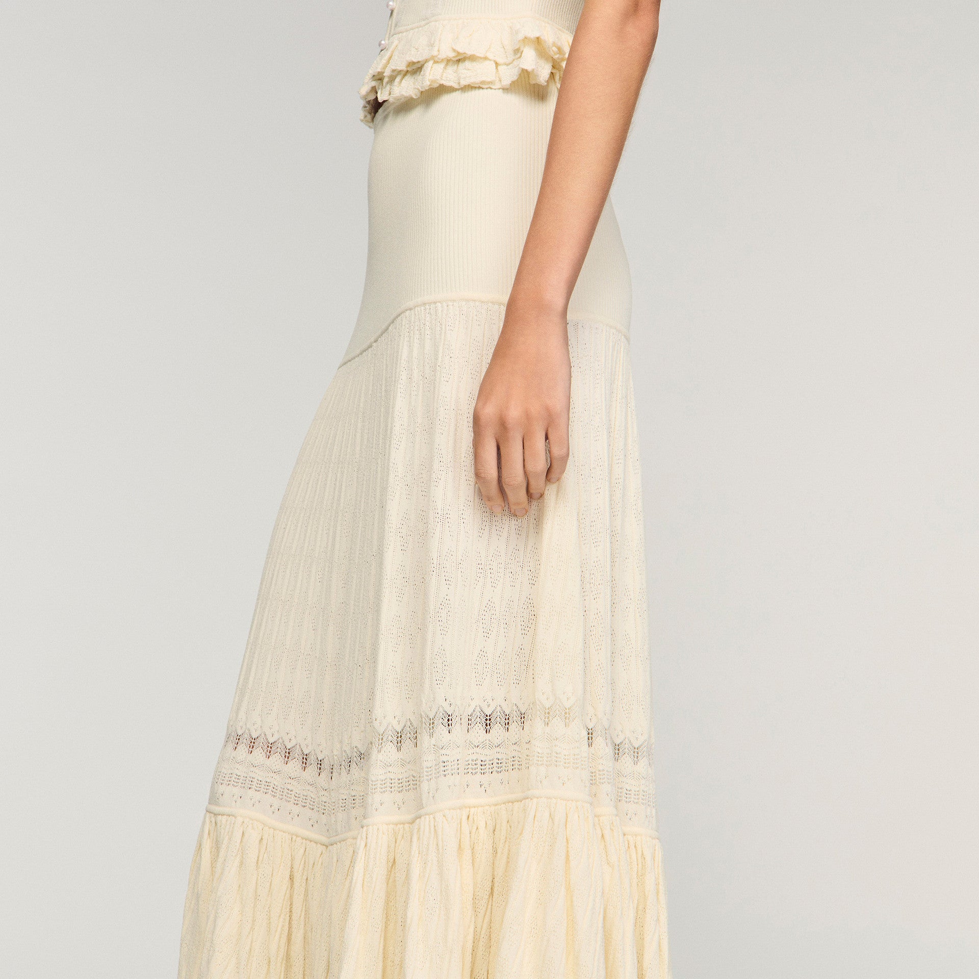 Long knit skirt