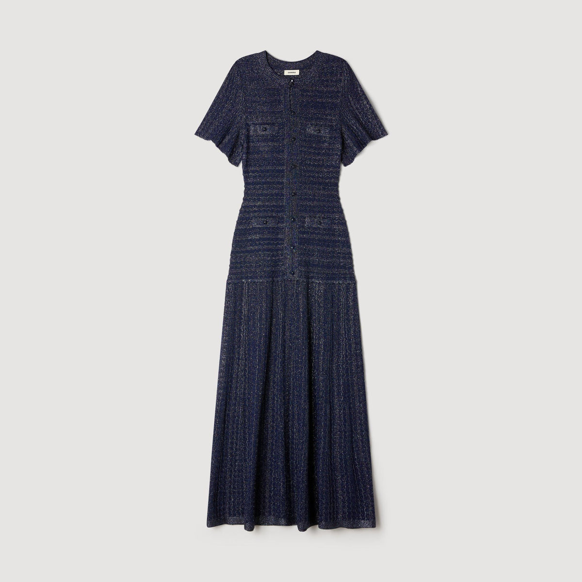 Rhinestone knit maxi dress
